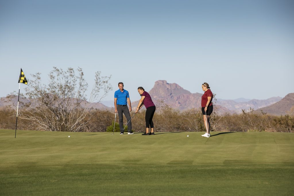 People on golf course